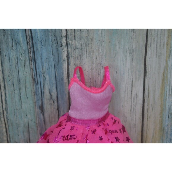 Fashion Doll Pink Star Dress & Heart Heels Fits Barbie 11.5" Doll Clothes Lot - Picture 6 of 9